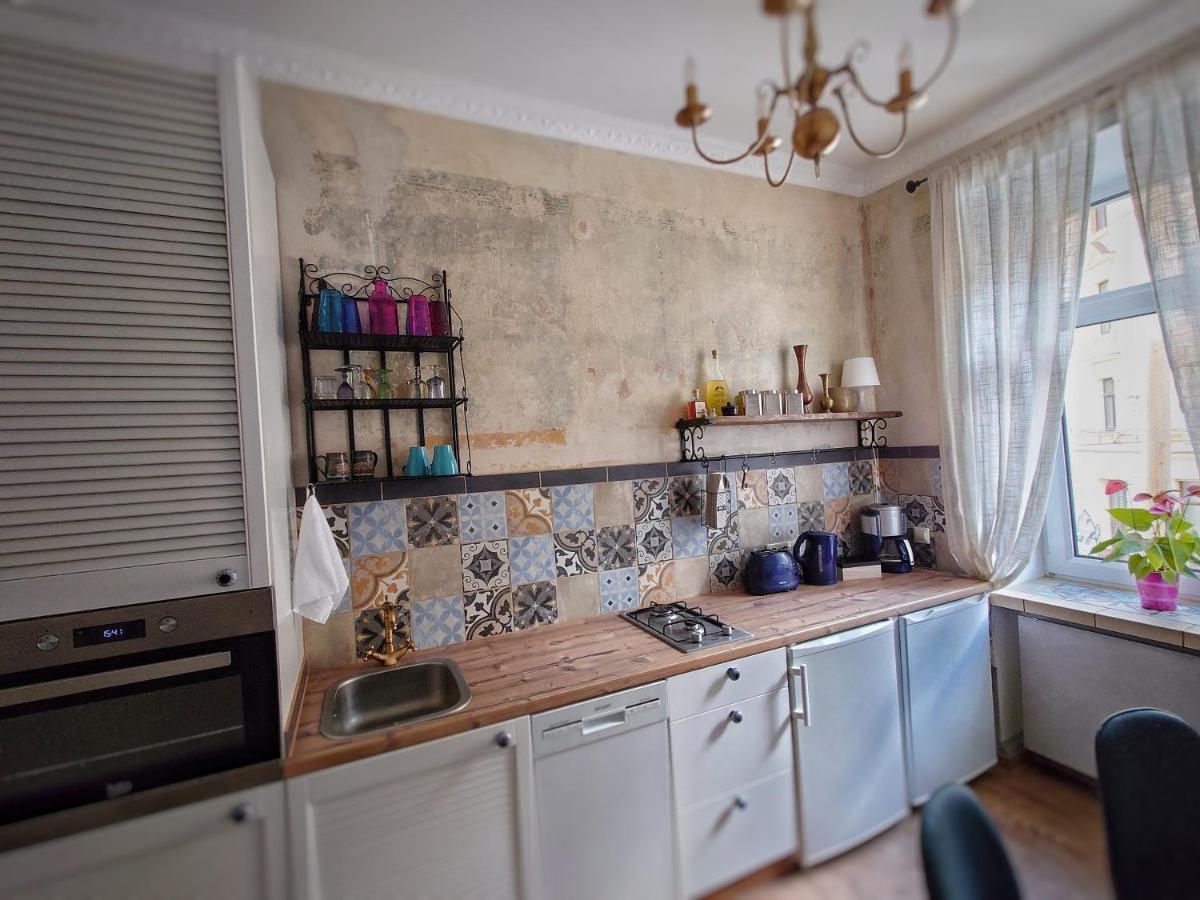 Ferienwohnung Flat in neo country style aus Gründerzeit bis 6 Person Leipzig Exterior foto